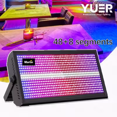 LED 48 + 8 Segment stroboskopische Leuchte RGBW 200W Diskotheken zeigen Effekte