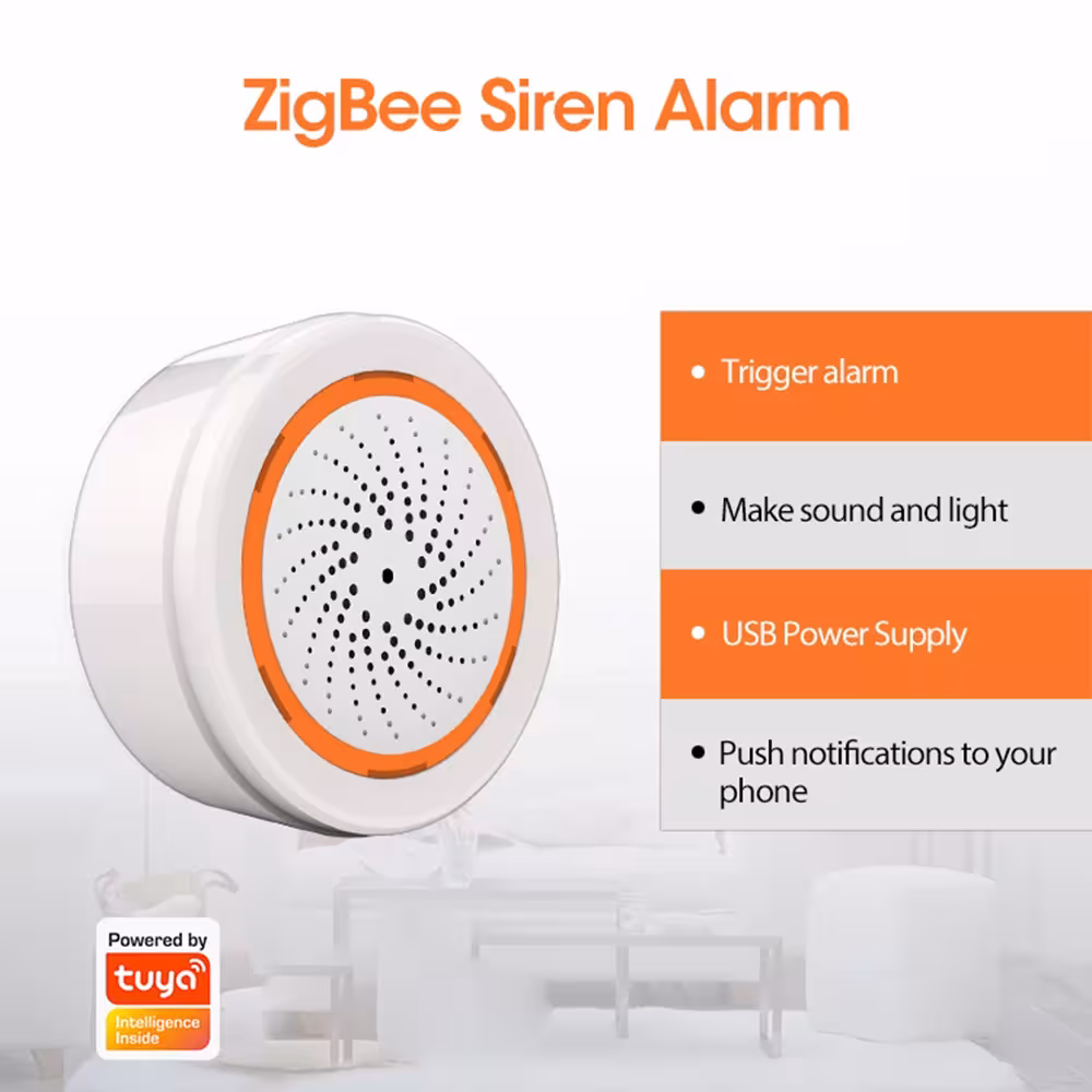 Alarme sirène intelligente ZigBee