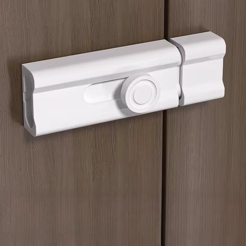 Self-adhesive safety lock insert for doors 90mm without drilling