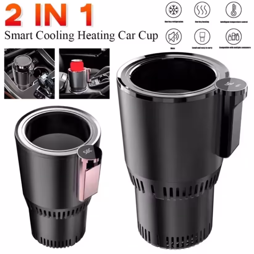 2 en 1 smart voiture coupe ventilateur ventilateur mini réfrigérateur
