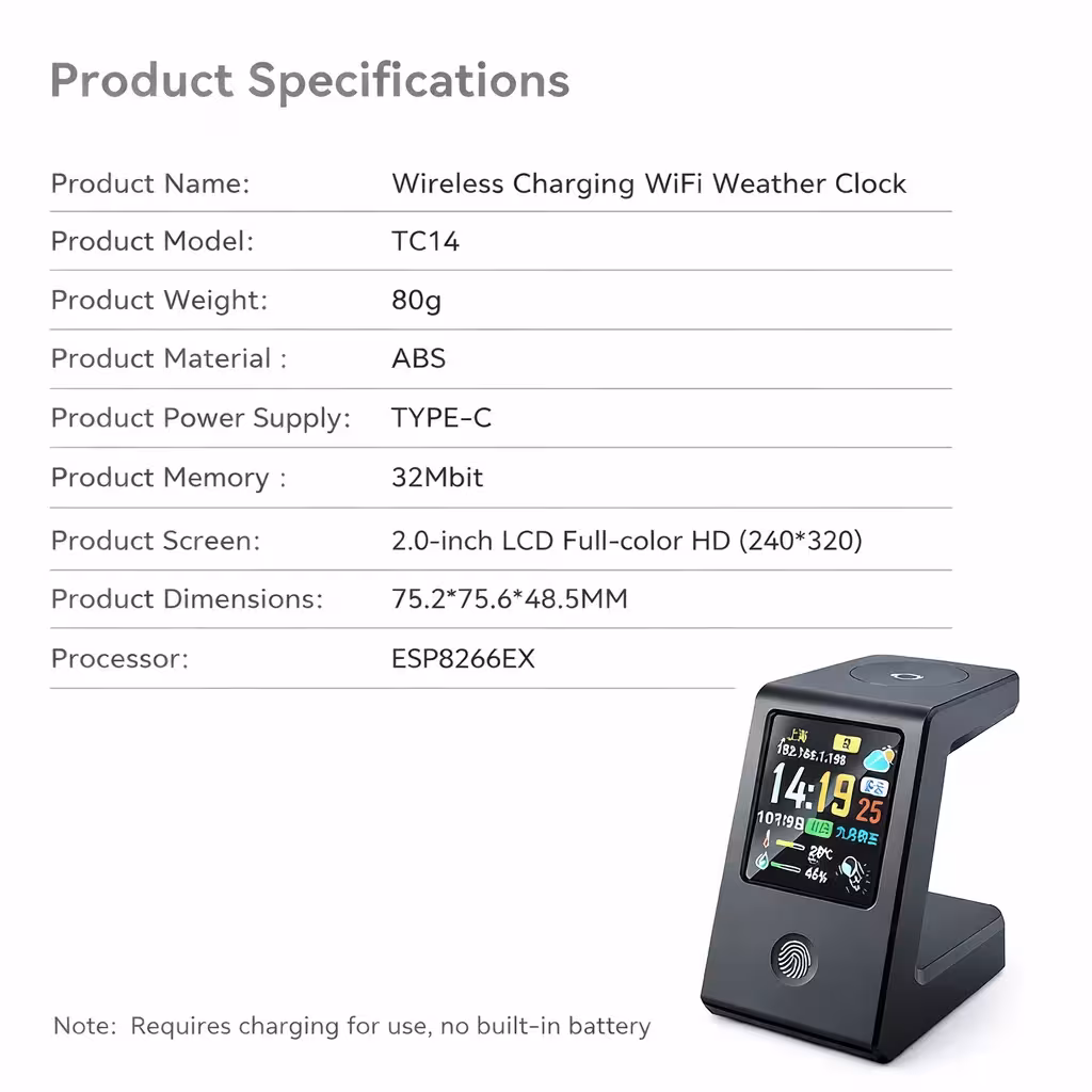 Horloge météorologique WiFi