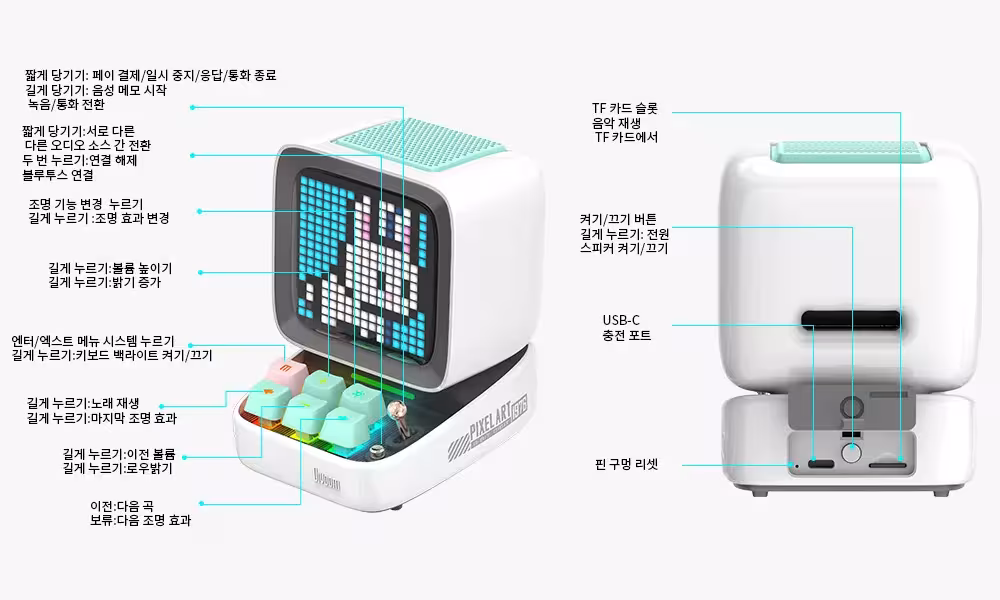 mini-enceinte rétro avec LED
