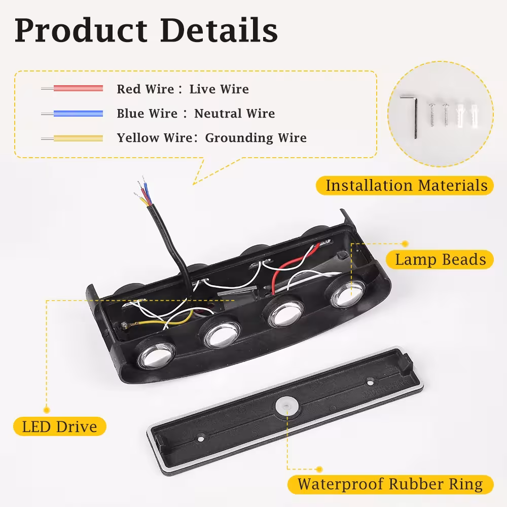 lámpara de pared LED IP65