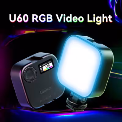 Ulanzi U60 RGB lampe vidéo 2500-9000K LED pour photographie et streaming