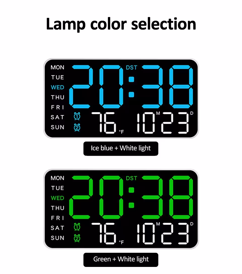 reloj de pared digital
