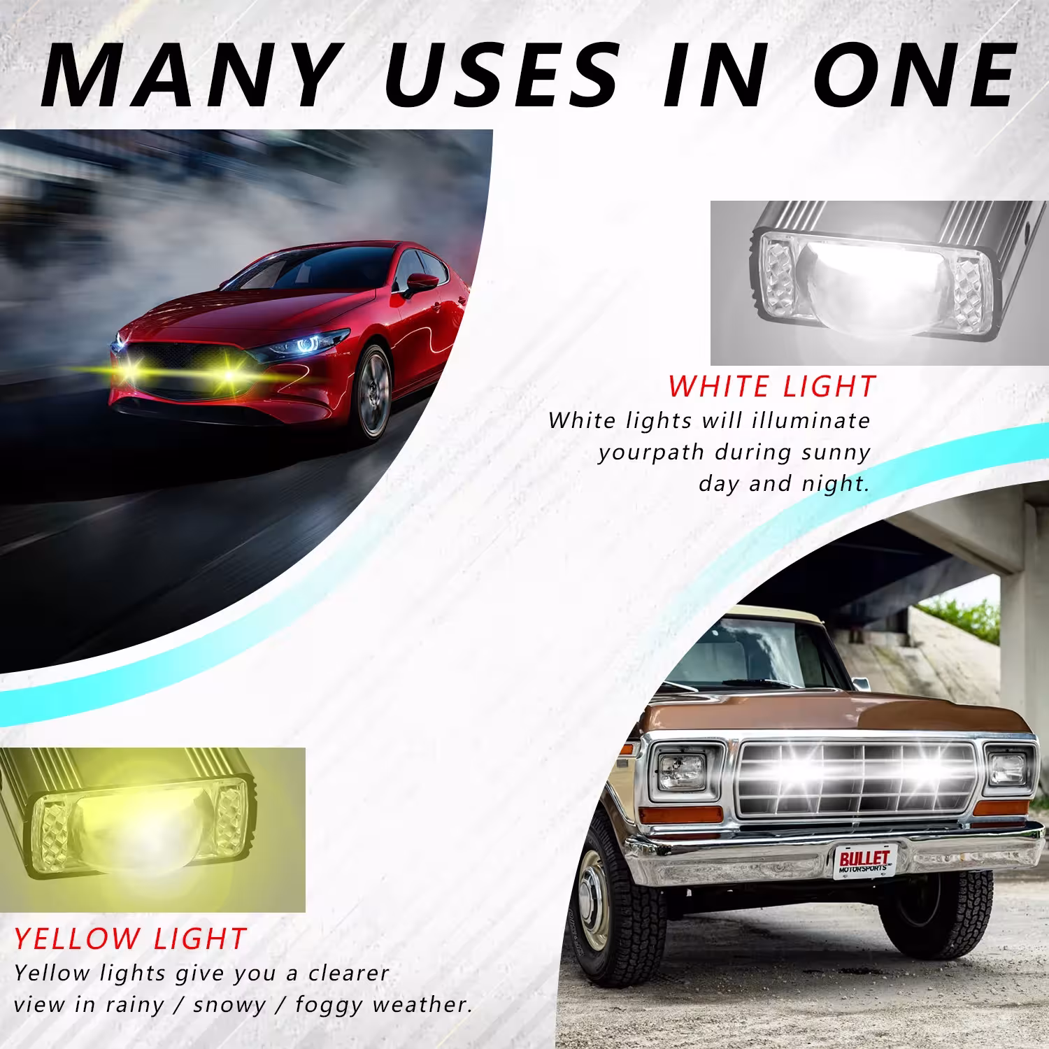 luz LED de reflector para coche