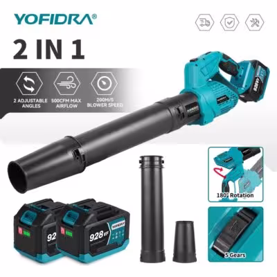 YOFIDRA 3000W electric air blowing 2 in 1 turbo fan for leaves