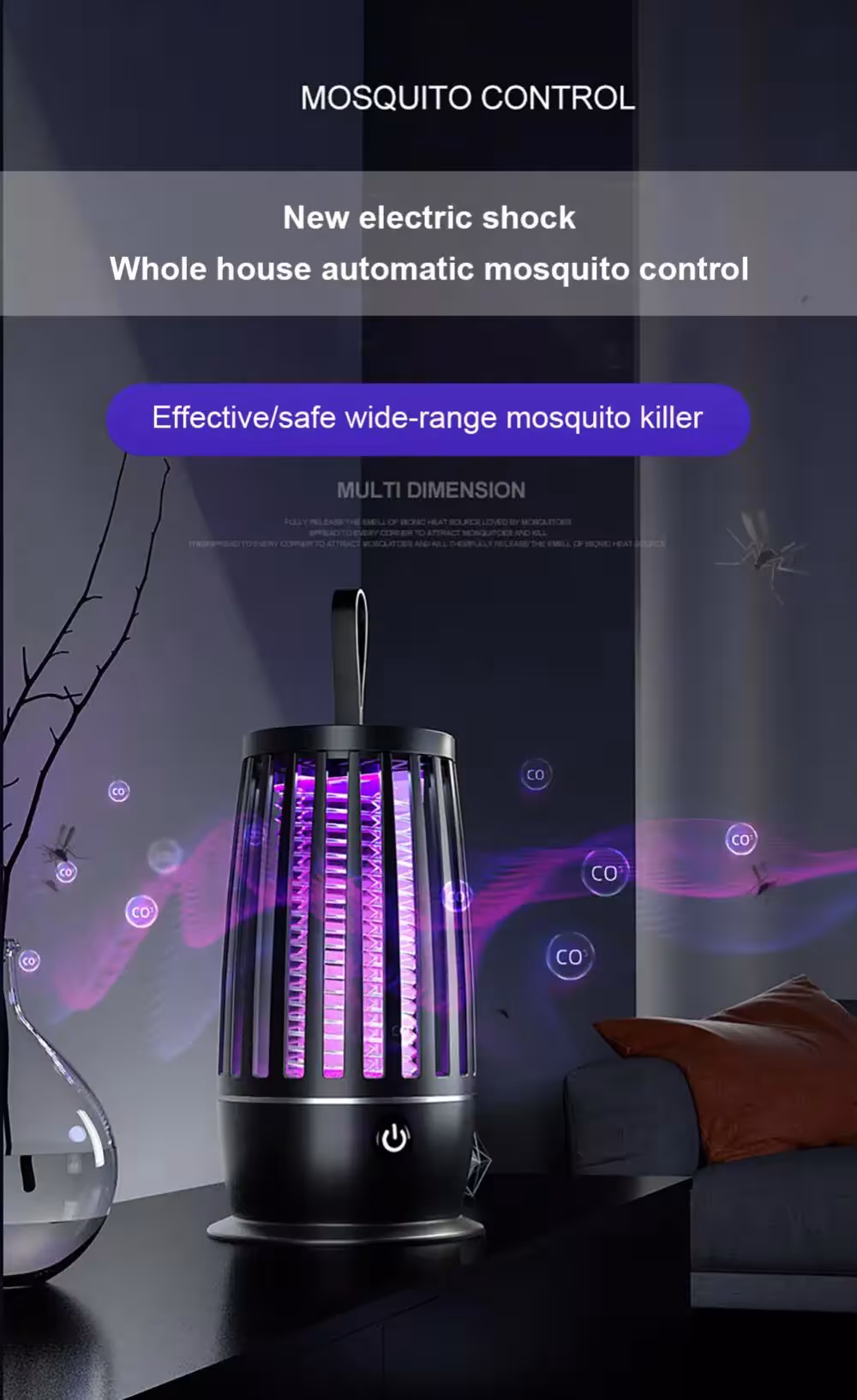 mosquito asesino lámpara USB