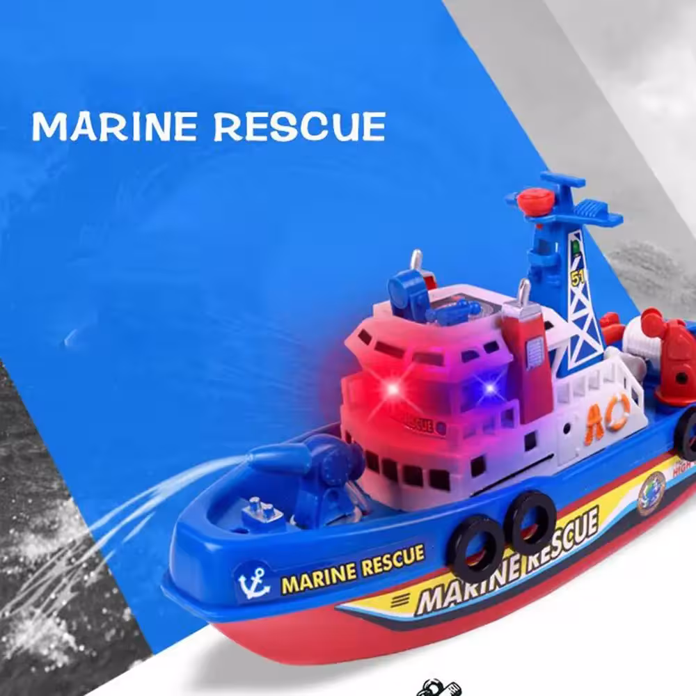 bateau de pompiers électrique pour baignoire