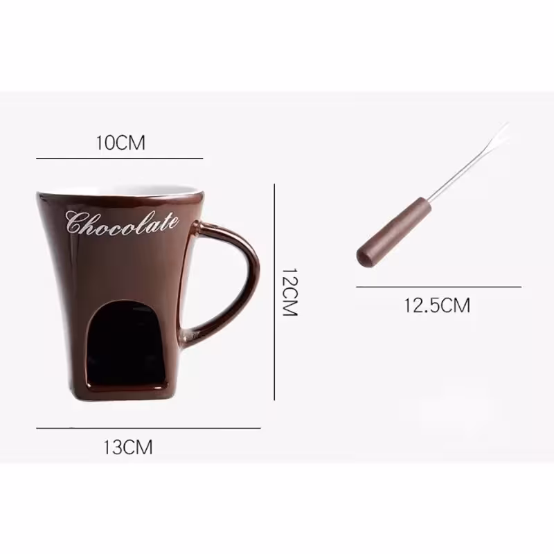 set di tazze per fonduta