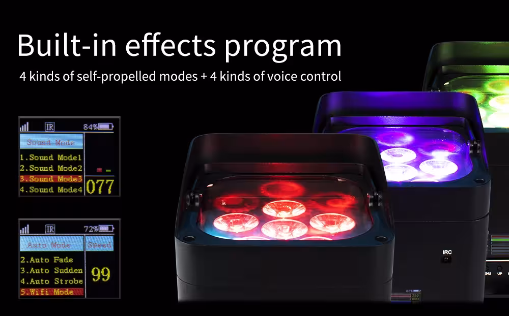 Projecteur LED PAR sur batterie