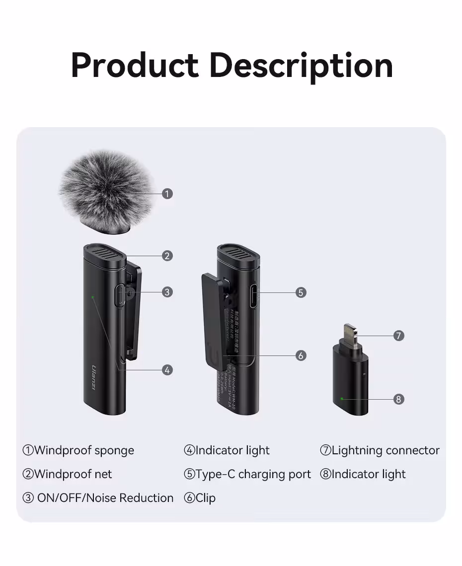 micrófono inalámbrico para smartphone