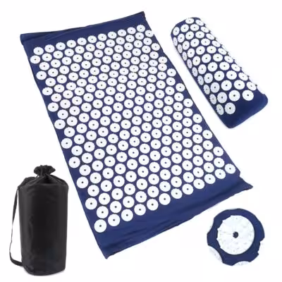 Tapis d'acupression avec coussin pour massage et soulagement de la douleur