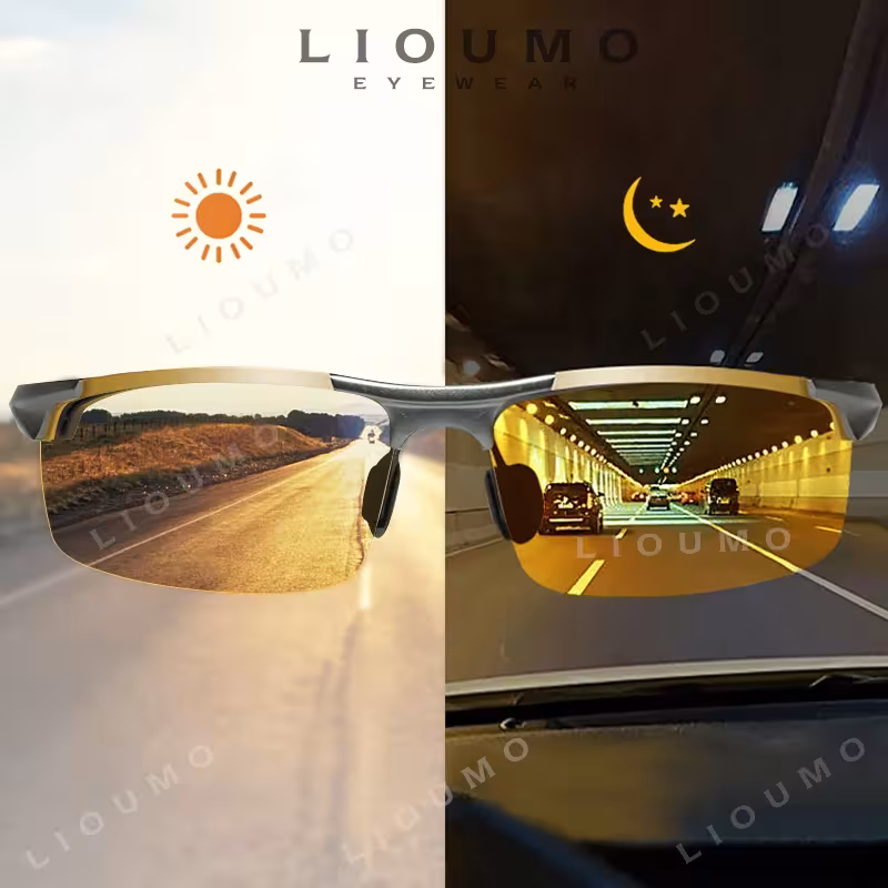 Lunettes de soleil pour conducteurs en verre photochronique