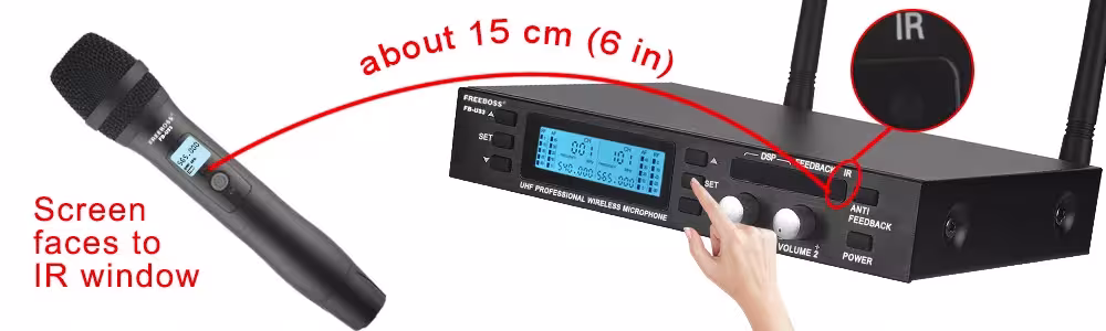 belaidis mikrofonas UHF