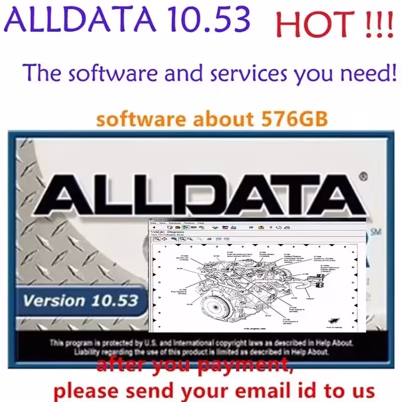 2024 Alldata 10.53 Autodiagnosesoftware mit Schaltplänen