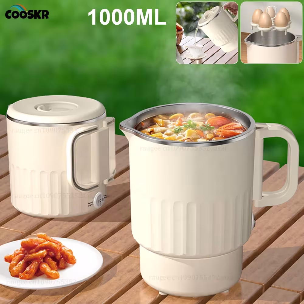 Bouilloire électrique portable avec grille d'évaporation 1000ml