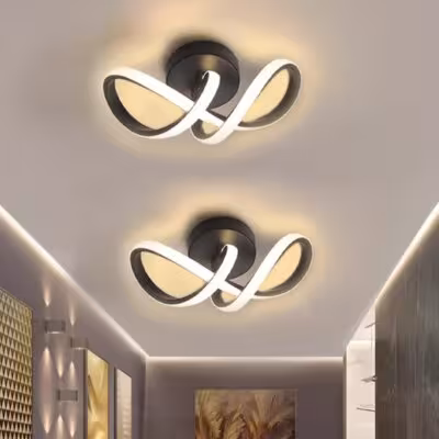 Plafoniere LED lampada moderna a tre colori minimalista per camera da letto