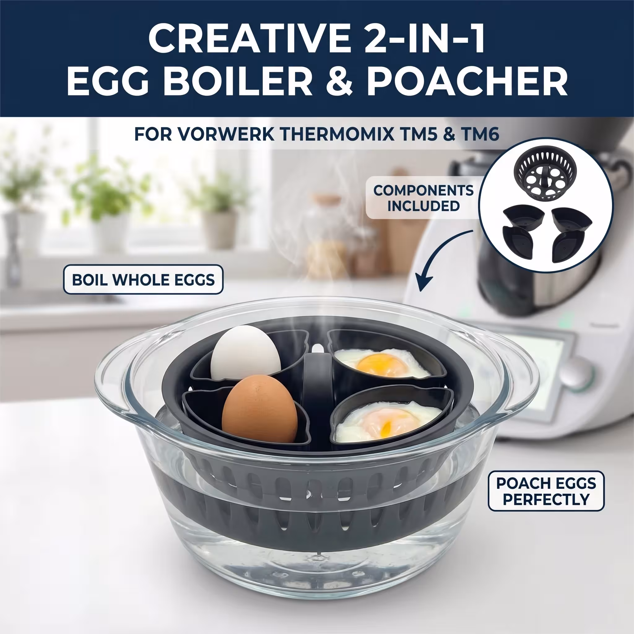 Egg cooker 2 in 1 Thermomix TM5 TM6 accessories
