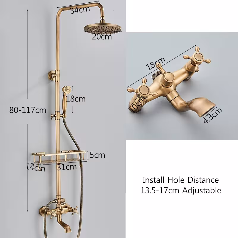 antique shower set