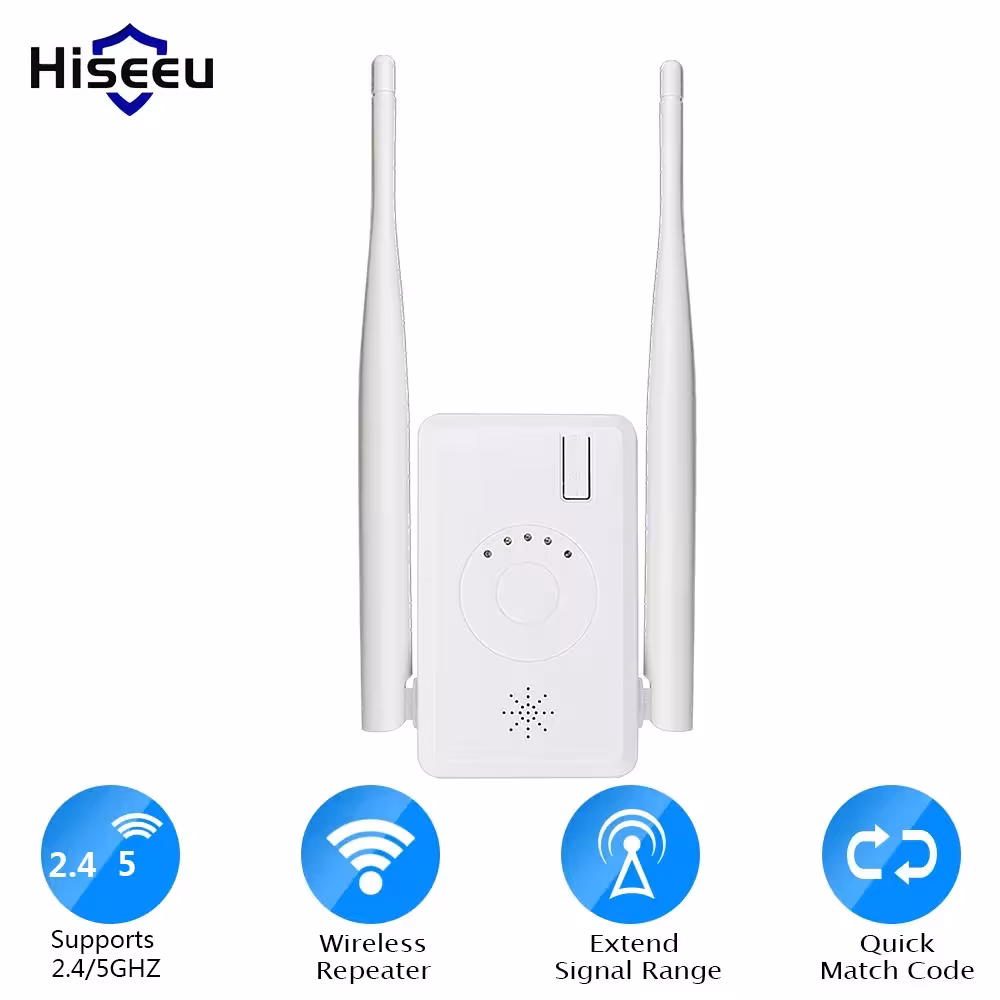 WiFi Range Extender Hiseeu Wireless Security Camera System signalui stiprinti