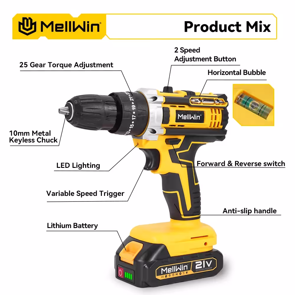 21V electric impact drill