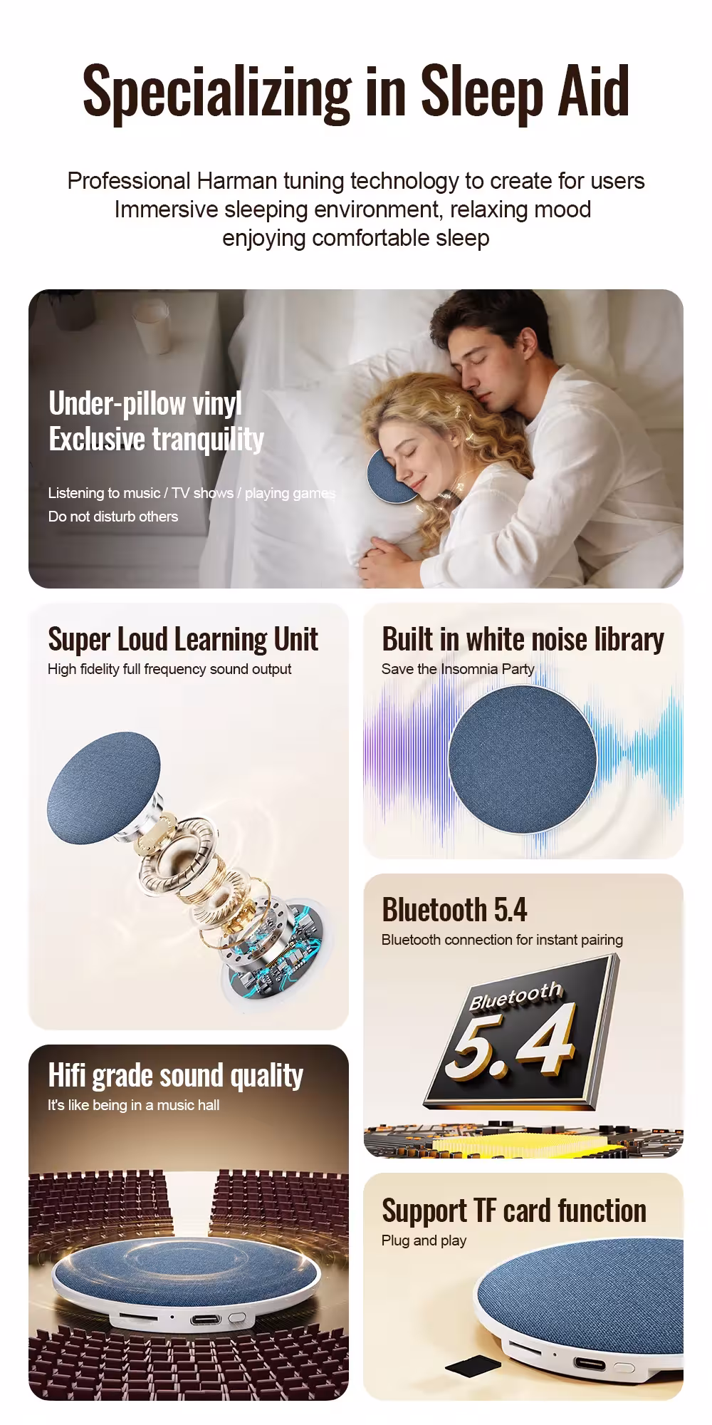 pagalvėlės garsiakalbis Bluetooth