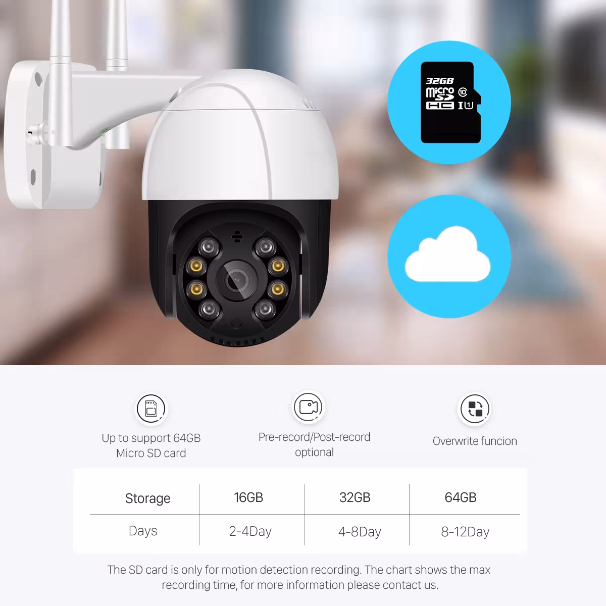 Telecamera IP WiFi PTZ