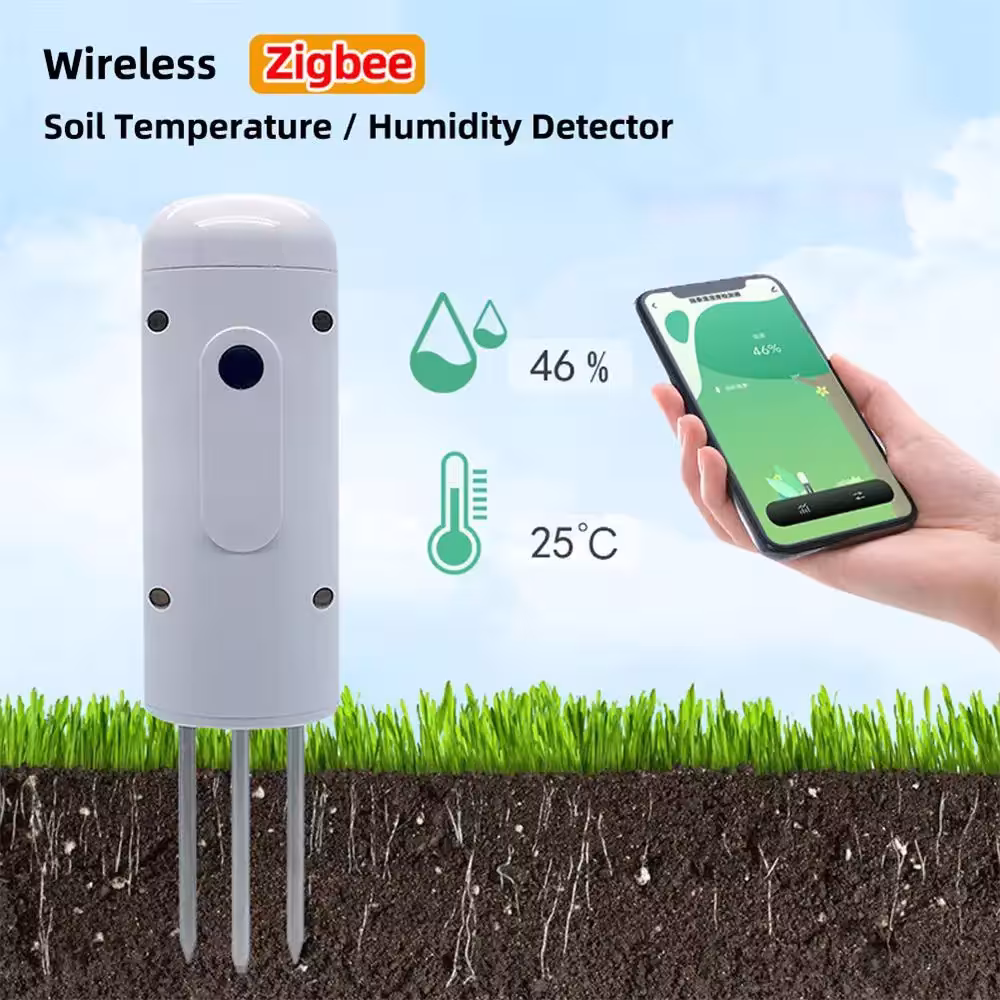 Tuya Smart Life Capteur de température et d'humidité du sol Zigbee IP67