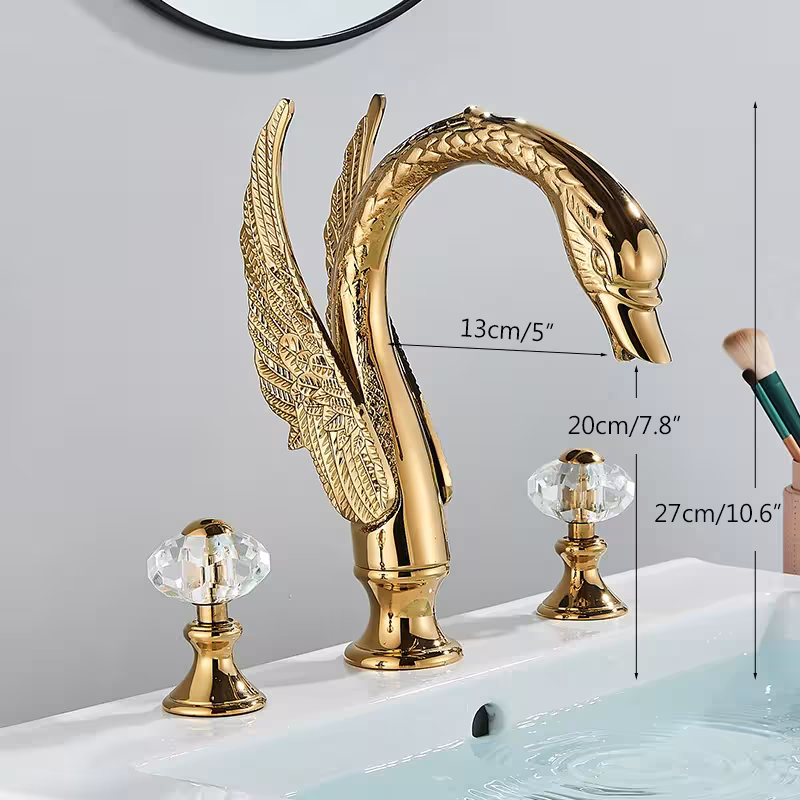 robinet de salle de bain en cristal
