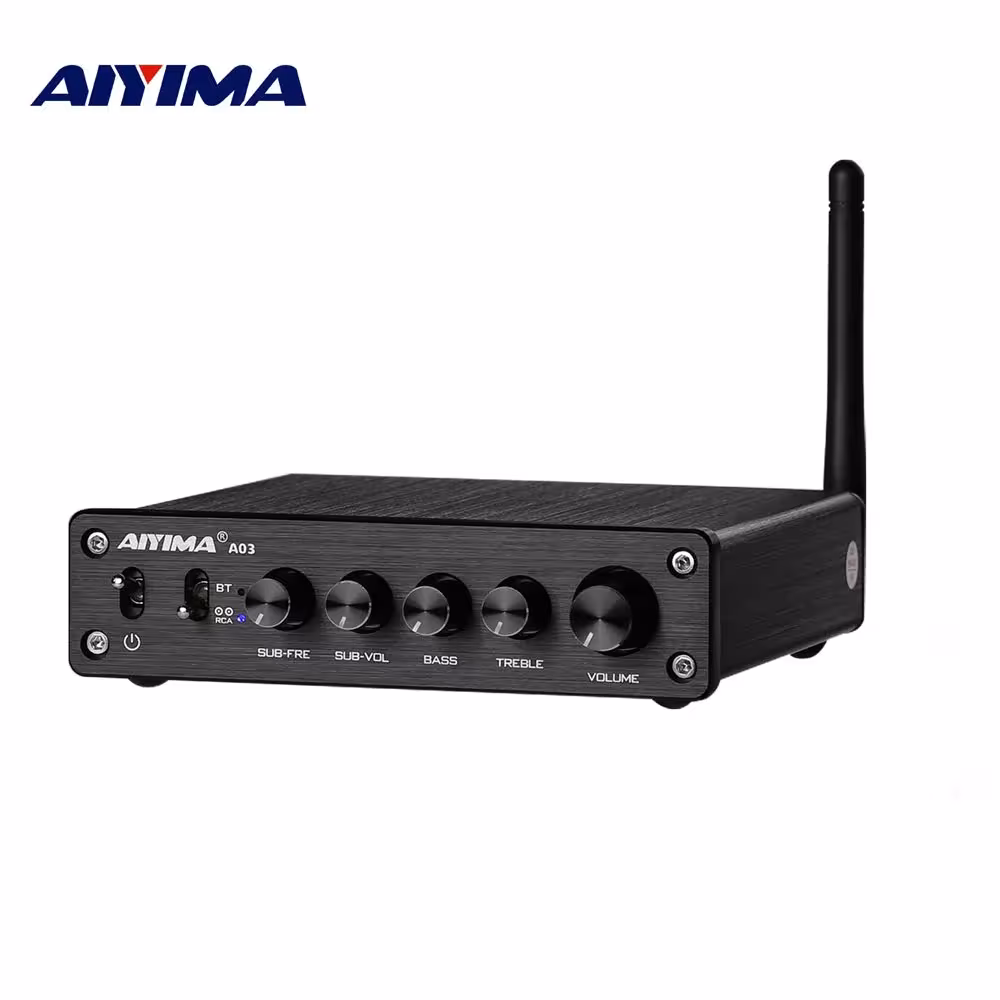 AIYIMA A03 TPA3116 2.1 Kanalas 50Wx2+100W HiFi Skaitmeninis Stiprintuvas Bluetooth