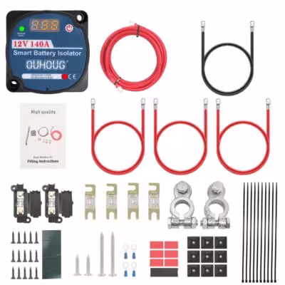 VEVOR Kit de relé de carga dividida 12V 140Amp VSR Aislador automático de batería