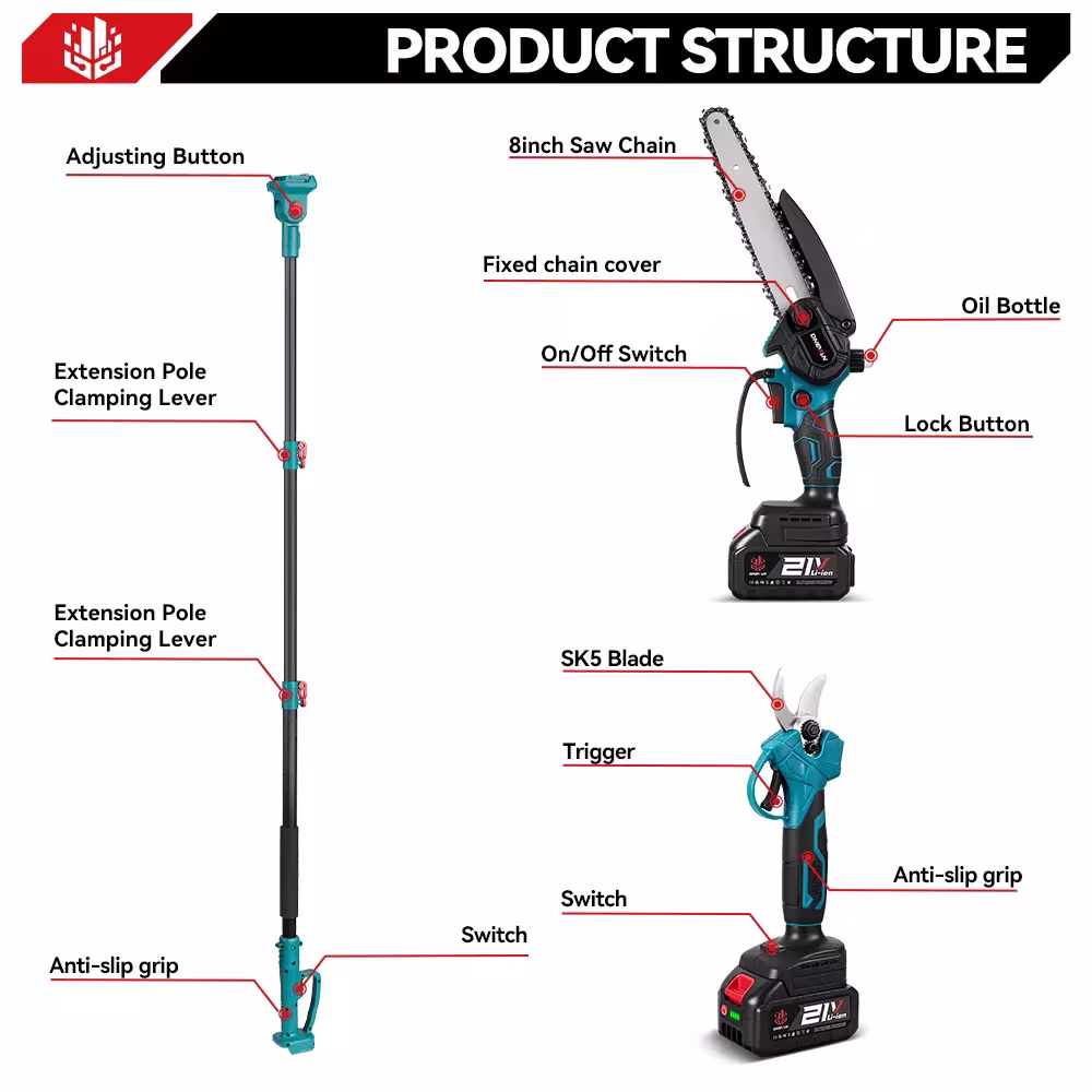 telescopic cutting of branches