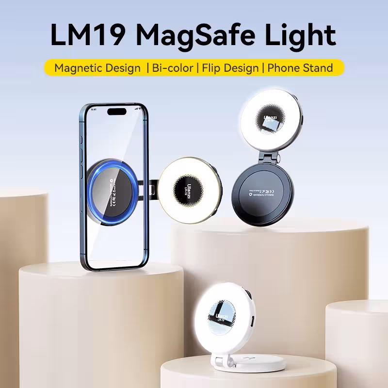 Ulezi LM19 MagSafe LED torcia CRI 95 + doppio colore per trasmissione remota
