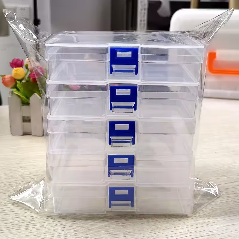 5 skaidrios plastiko dėžės smulkiems daiktams tvarkai
