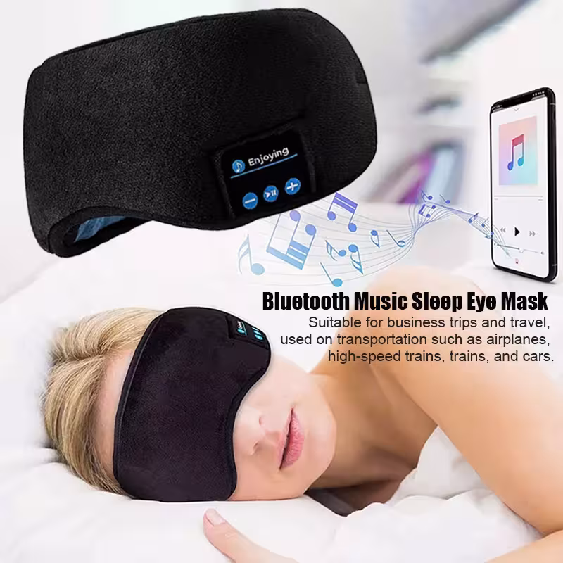 Casque Bluetooth sans fil avec masque de sommeil et une bande pour les activités de yoga