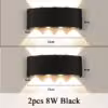 2 unidades - 8W - negro
