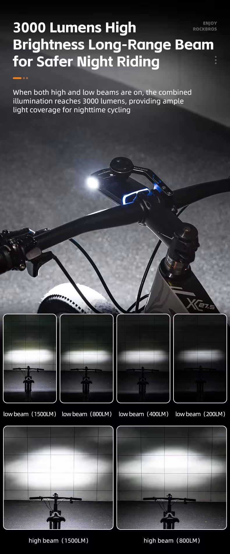 bicicletta lampada anteriore