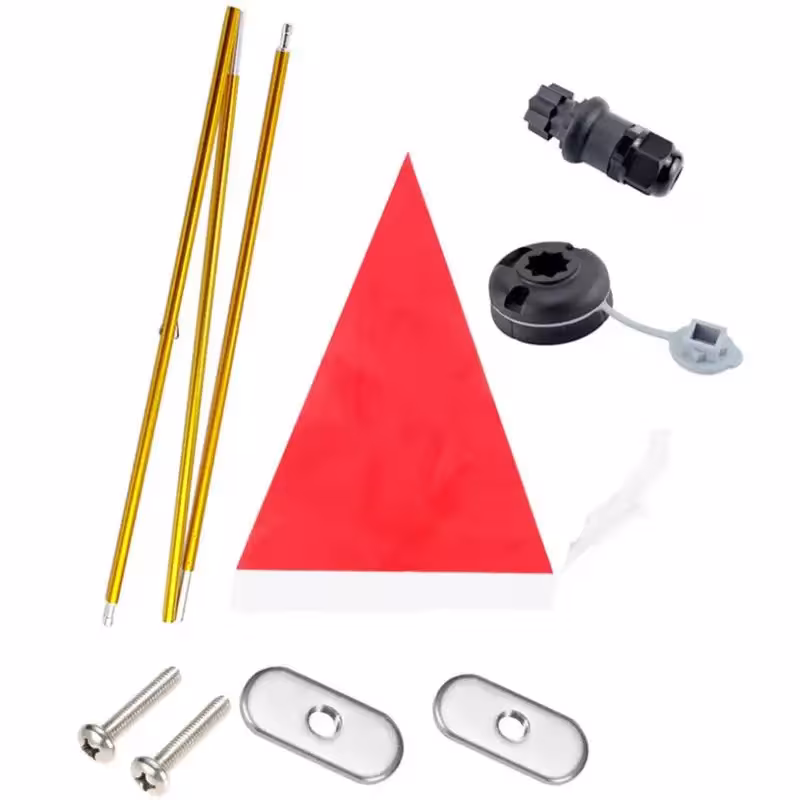 Kayak drapeau de sécurité plier aluminium système de drapeau facile pour la pêche
