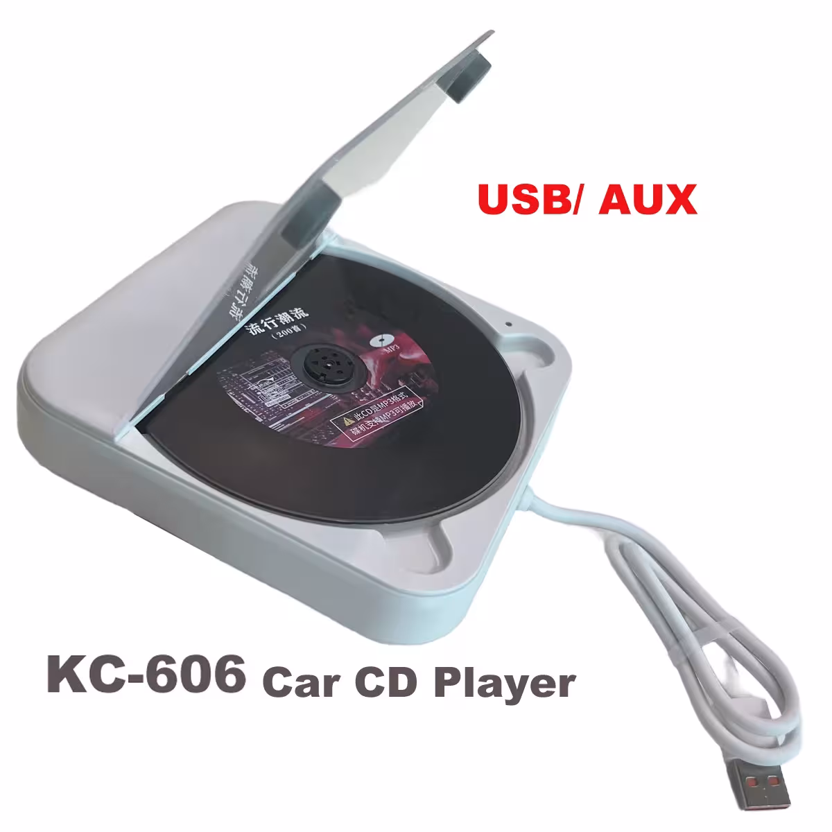 Portable car CD player.