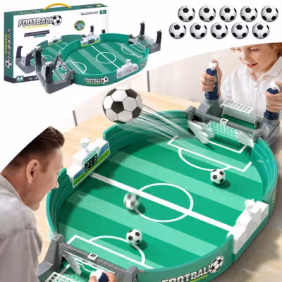 Juego de futbolín familiar 2 en 1, hockey y fútbol para jugar en casa