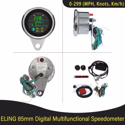 HD digitale 85 millimetri GPS Spidometer Rotary Meter Sensore di livello del carburante per moto