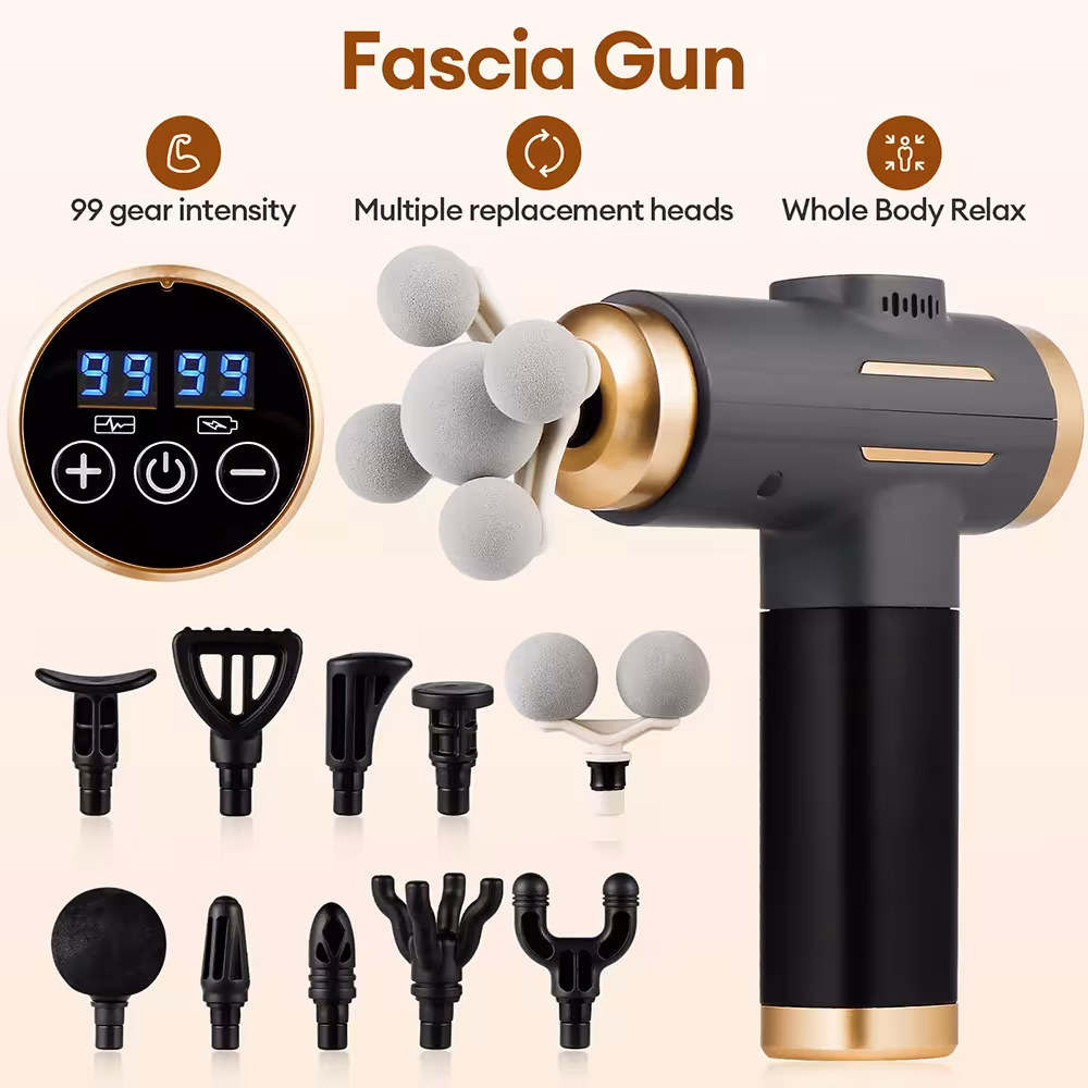 11 a 1 pistola de masaje eléctrico 99 nivel potente máquina de masaje
