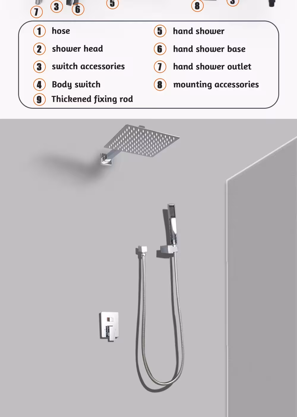 concealed shower system