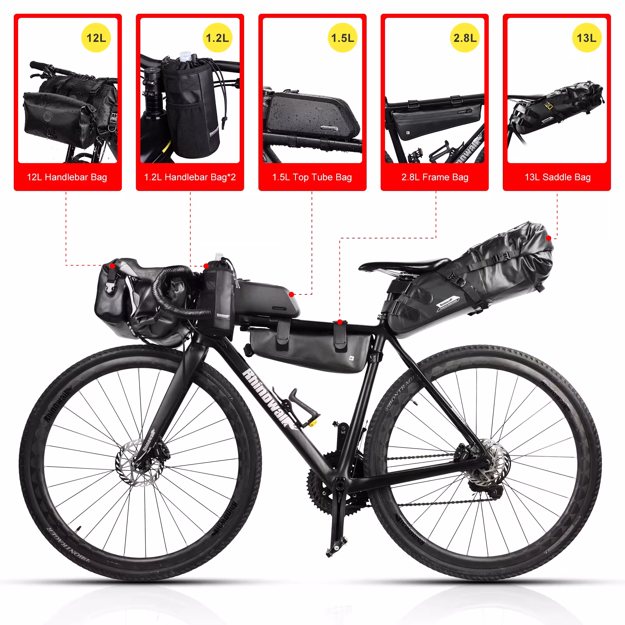 borsa per bici impermeabile
