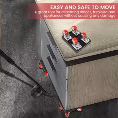 Furniture moving device with universal wheels for easily lifting heavy household items, up to 400 kg