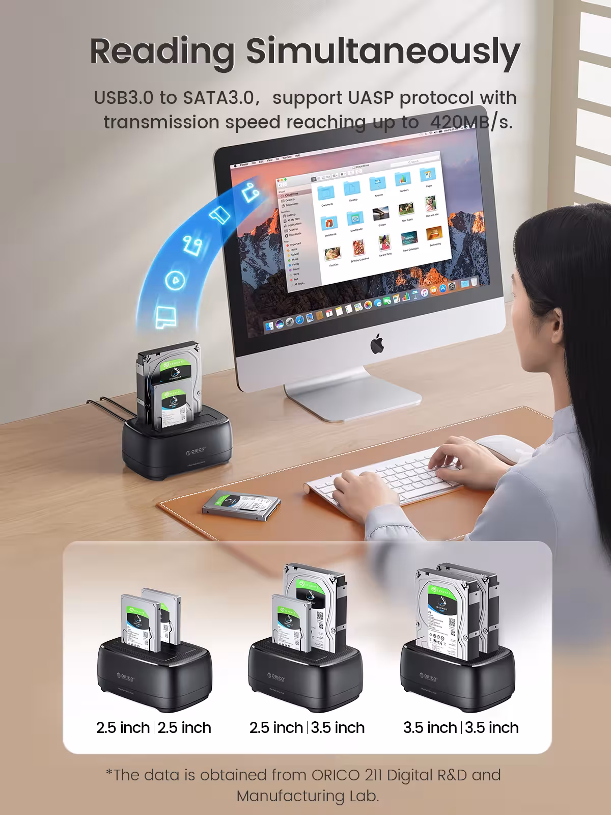 dvigubos atminties stoties USB3.0