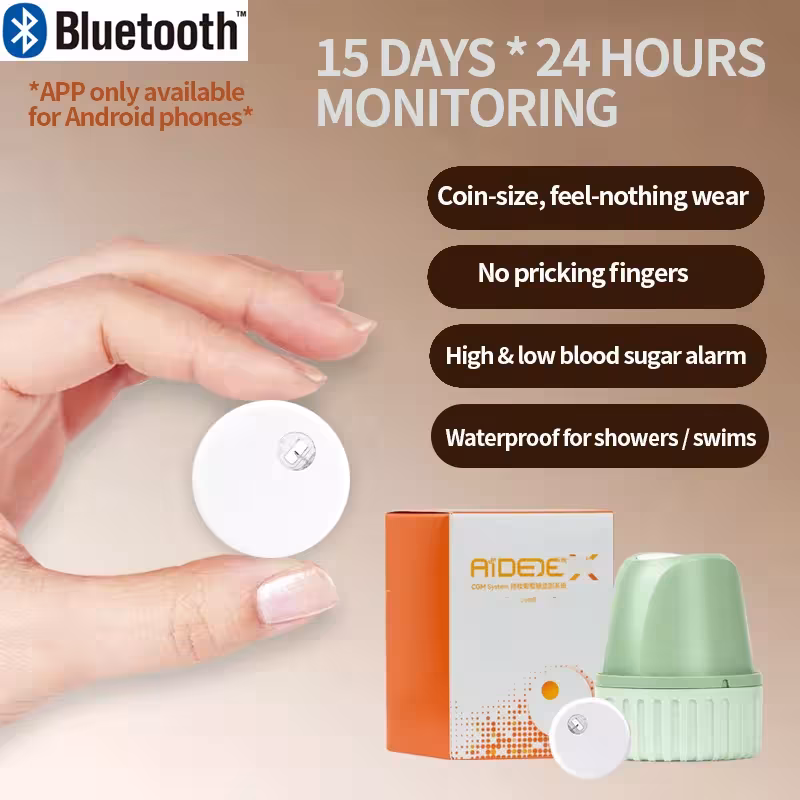 Sensor de glucosa Aidex 24h Monitoreo en tiempo real Probador Diabetes Sensor de azúcar en sangre CGM