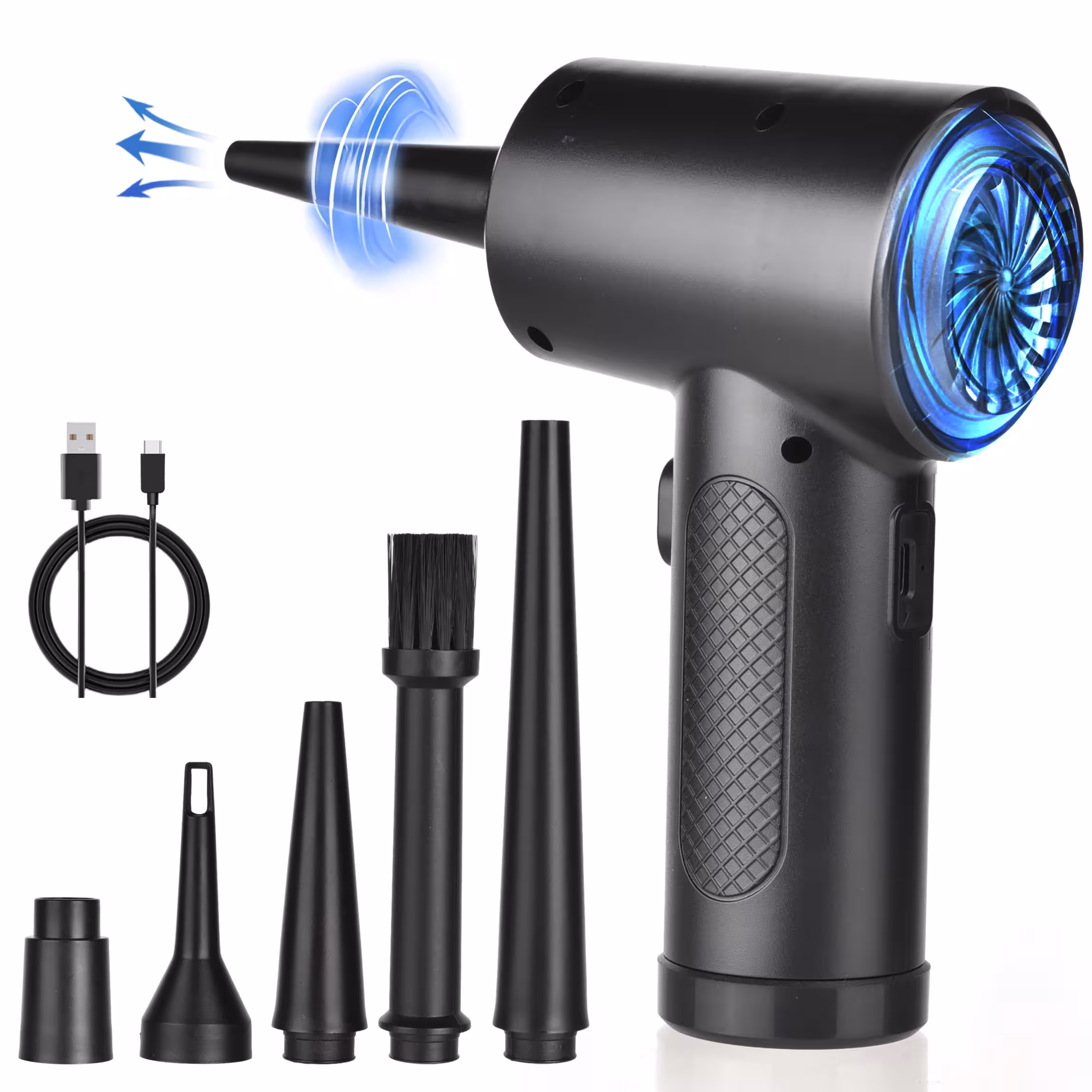 Portable Air Purifier for Computer 51000RPM with LED Light