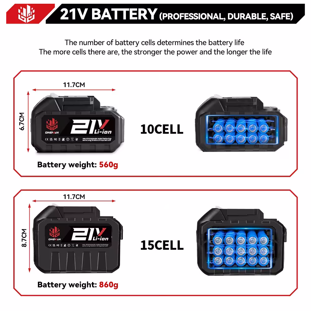 21V lithium-ion battery